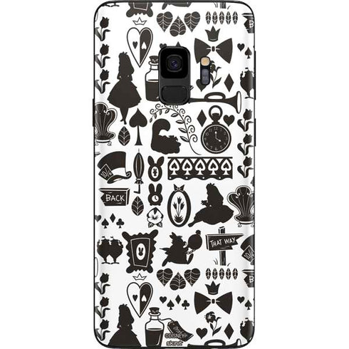 Disney Alice in Wonderland (animated) Silhouette Pattern Galaxy S9 Skin